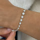 Round Tennis Bracelet 2.7ct TCW, White Gold 14K