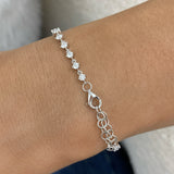 Round Tennis Bracelet 2.7ct TCW, White Gold 14K