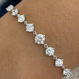 Round Tennis Bracelet 2.7ct TCW, White Gold 14K