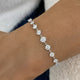 Round Tennis Bracelet 2.7ct TCW, White Gold 14K
