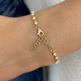 Round Tennis Bracelet 2.7ct TCW, Yellow Gold 14K