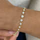 Round Tennis Bracelet 2.7ct TCW, Yellow Gold 14K