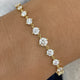 Round Tennis Bracelet 2.7ct TCW, Yellow Gold 14K