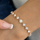 Round Tennis Bracelet 2.7ct TCW, Rose Gold 14K