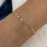 Round Tennis Bracelet 2.7ct TCW, Rose Gold 14K