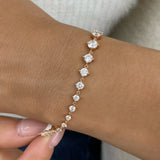 Round Tennis Bracelet 2.7ct TCW, Rose Gold 14K
