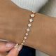 Round Tennis Bracelet 2.7ct TCW, Rose Gold 14K
