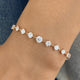 Round Tennis Bracelet 2.7ct TCW, Rose Gold 14K
