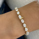 Oval Tennis Bracelet 9.8ct TCW, Yellow Gold 14K