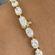 Oval Tennis Bracelet 9.8ct TCW, Yellow Gold 14K