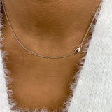 Pear Pendant Necklace 1.5ct TCW, White Gold 14K