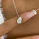 Pear Pendant Necklace 1.5ct TCW, White Gold 14K