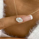 Oval Pendant Necklace 2ct TCW, Rose Gold 14K