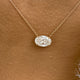 Oval Pendant Necklace 2ct TCW, Rose Gold 14K
