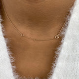 Radiant Pendant Necklace 1.5ct TCW, Rose Gold 14K