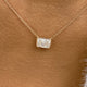 Radiant Pendant Necklace 1.5ct TCW, Rose Gold 14K