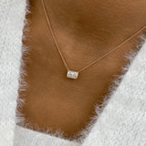 Radiant Pendant Necklace 1.5ct TCW, Rose Gold 14K