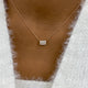 Radiant Pendant Necklace 1.5ct TCW, Rose Gold 14K