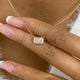 Radiant Pendant Necklace 1.5ct TCW, Rose Gold 14K