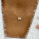 Radiant Pendant Necklace 1.5ct TCW, Rose Gold 14K