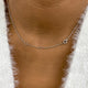 Round Pendant Necklace 1ct TCW, White Gold 14K