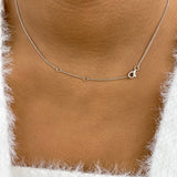 Round Pendant Necklace 3.2ct TCW, White Gold 14K