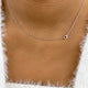 Round Pendant Necklace 3.2ct TCW, White Gold 14K