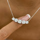 Round Pendant Necklace 3.2ct TCW, White Gold 14K