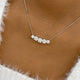Round Pendant Necklace 3.2ct TCW, White Gold 14K