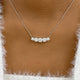 Round Pendant Necklace 3.2ct TCW, White Gold 14K