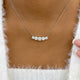 Round Pendant Necklace 3.2ct TCW, White Gold 14K