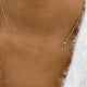 Round Pendant Necklace 3.2ct TCW, Yellow Gold 14K