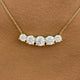 Round Pendant Necklace 3.2ct TCW, Yellow Gold 14K