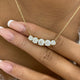 Round Pendant Necklace 3.2ct TCW, Yellow Gold 14K