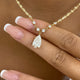 Pear Pendant Necklace 7.4ct TCW, Yellow Gold 14K