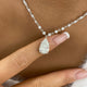 Pear Pendant Necklace 8.9ct TCW, White Gold 14K