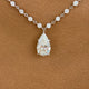 Pear Pendant Necklace 8.9ct TCW, White Gold 14K