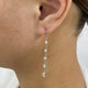Pear and Round Drop Earrings 1.3ct TCW, White Gold 14K