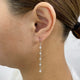 Pear and Round Drop Earrings 1.3ct TCW, White Gold 14K