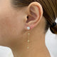 Round Drop Earrings 2.3ct TCW, Yellow Gold 14K