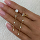 Round Drop Earrings 2.3ct TCW, Yellow Gold 14K