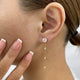 Round Drop Earrings 2.3ct TCW, Yellow Gold 14K