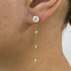 Round Drop Earrings 2.3ct TCW, Yellow Gold 14K