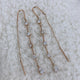Round and Pear Drop Earrings 1.3ct TCW, Rose Gold 14K