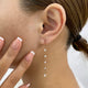 Round and Pear Drop Earrings 1.3ct TCW, Rose Gold 14K