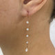 Round and Pear Drop Earrings 1.3ct TCW, Rose Gold 14K