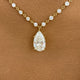 Pear Pendant Necklace 8.9ct TCW, Yellow Gold 14K