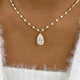 Pear Pendant Necklace 8.9ct TCW, Yellow Gold 14K