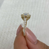 Solenne Engagement Ring 2.7ct TCW, 14K Gold
