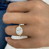 Solenne Engagement Ring 2.7ct TCW, 14K Gold